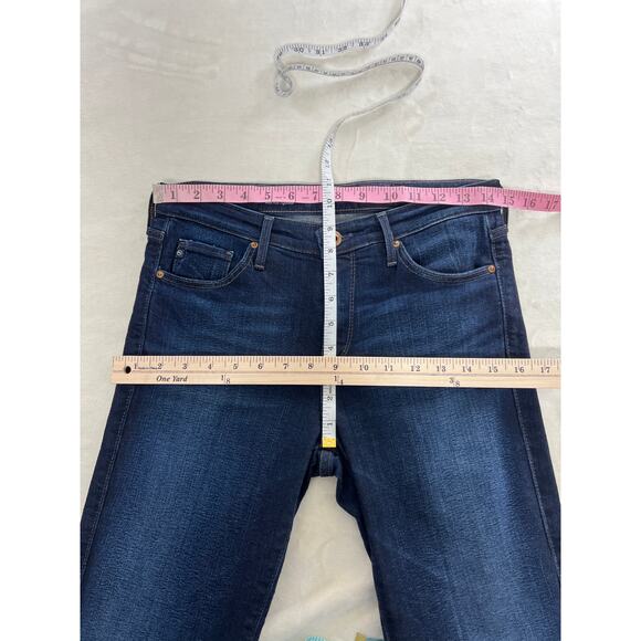 AG AJeans Prima Mid Rise Cigarette Leg Jean Dark Blue Women's 27 - Picture 5 of 6